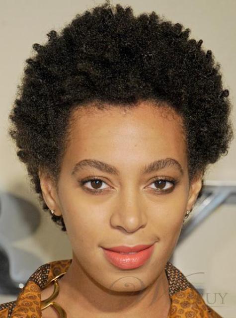 Classic Afro Hairstyle Short Kinky Curly Hand Made Full Lace Wig 100% Real Human Hair