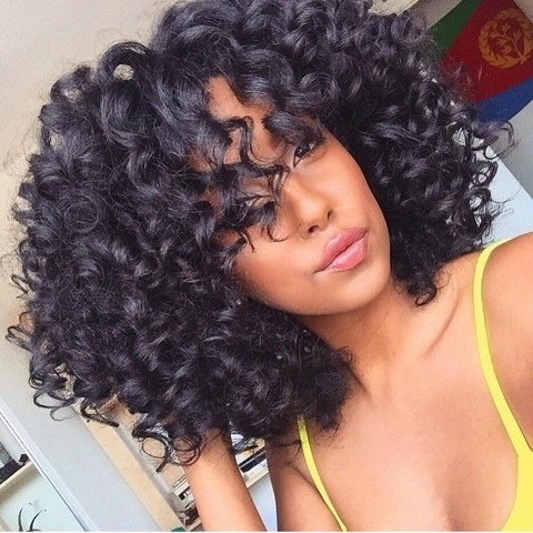 Curly Full Lace Wig for Black Women