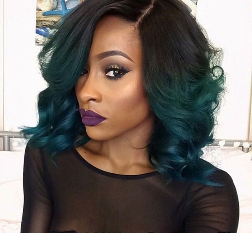 Ombre African American Synthetic Hair Wigs