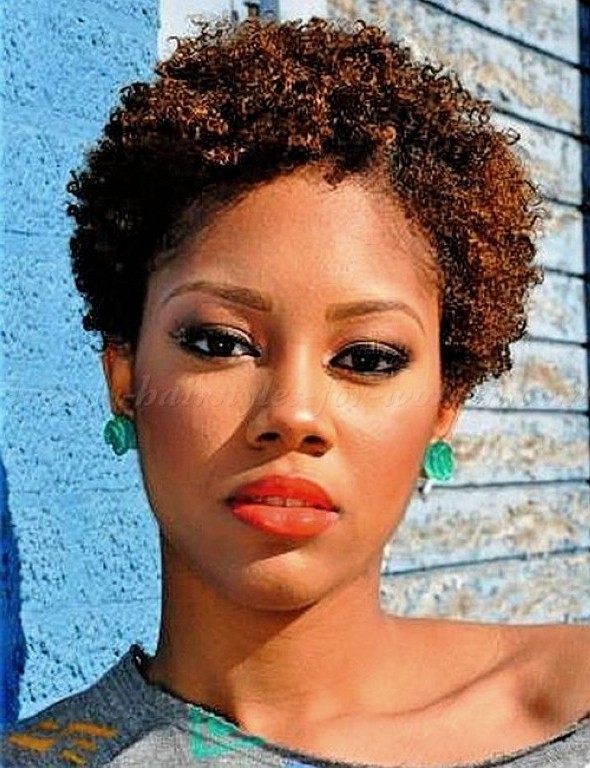 Best Short Curly hairstyle with Brown Tint Black Women