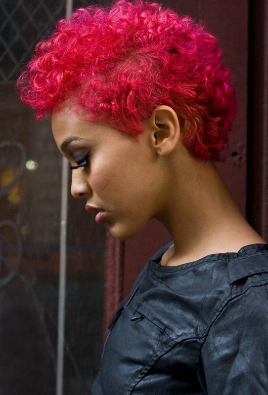 BEST SHORT CURLY RED HAIRSTYLE BLACK WOMEN