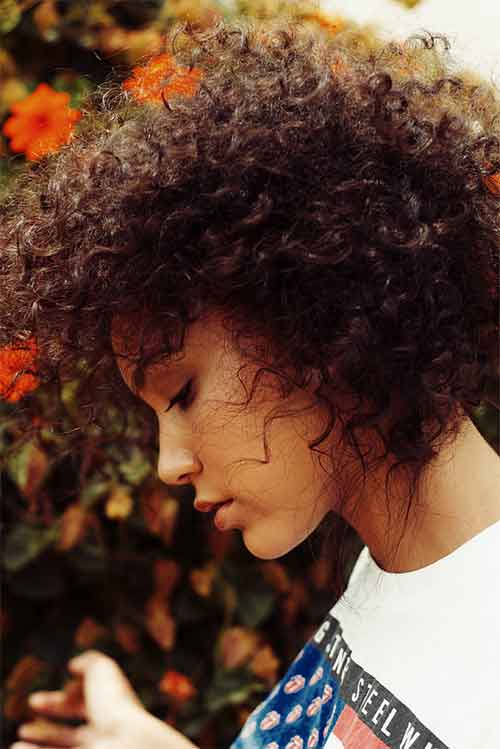 BEST SHORT CURLY WITH VOLUME HAIRSTYLE BLACK WOMEN