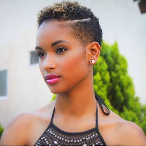 BEST SHORT NATURAL WITH DEEP SIDE HAIRCUT AFRICAN AMERICAN