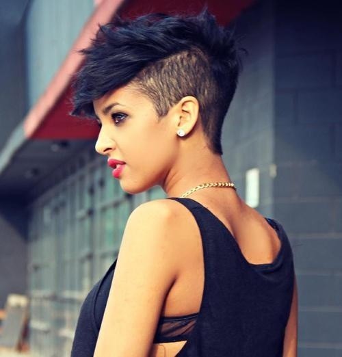 BEST SHORT ONE SIDE MOHAWK HAIR CUT AFRICAN AMERICAN