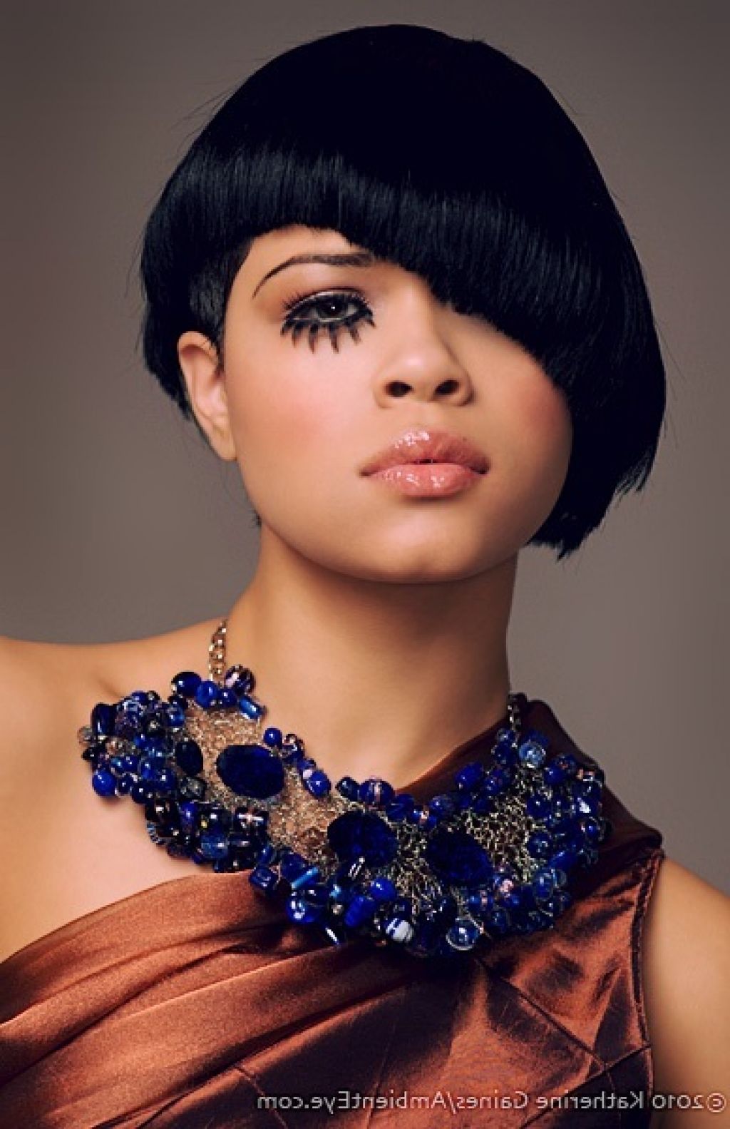 Tremendous Short Haircut for Thick hair African American Half Face Covered