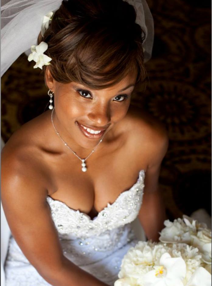 Best Wedding Short Hairstyle with Bangs for Black Women