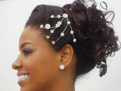 Best Wedding Two way design hairstyle for Black Women