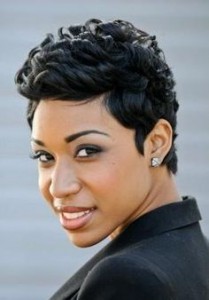 Captivating Short Messy long face Haircut African American