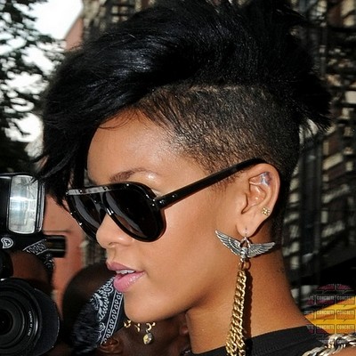 Short one side Mohawk on straight Natural Haircut African American