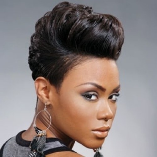 Beautiful relaxed short haircut oval face African American