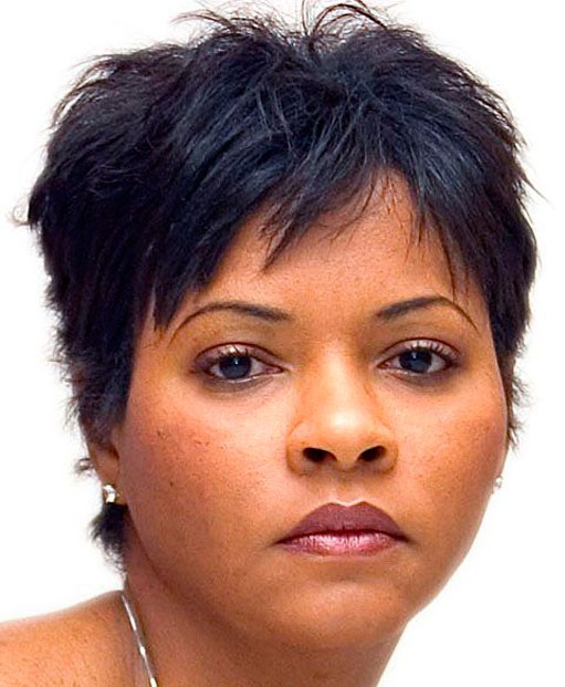 Short haircut sassy for fat faces African American