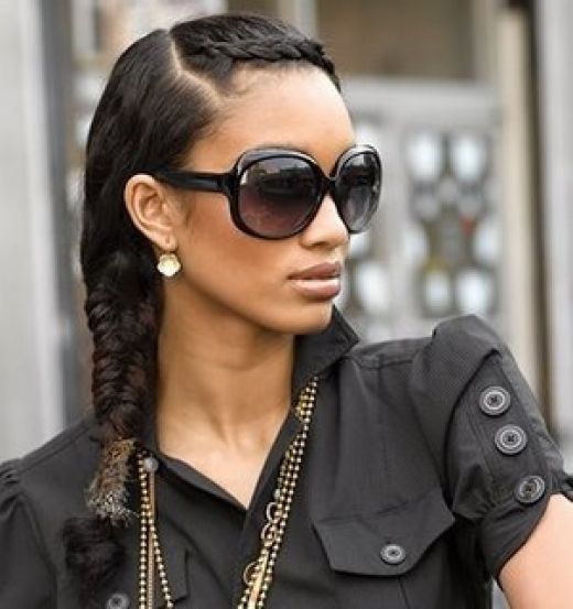 Touching fish tail wedding medium hairstyle black women