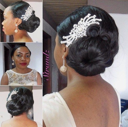 irresistibly-wedding-medium-hairstyle-side-bun-for-black-at-40