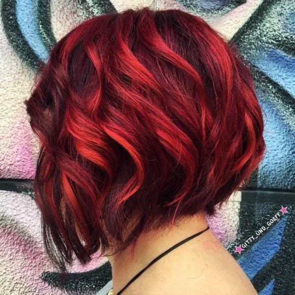 short red balayage hair
