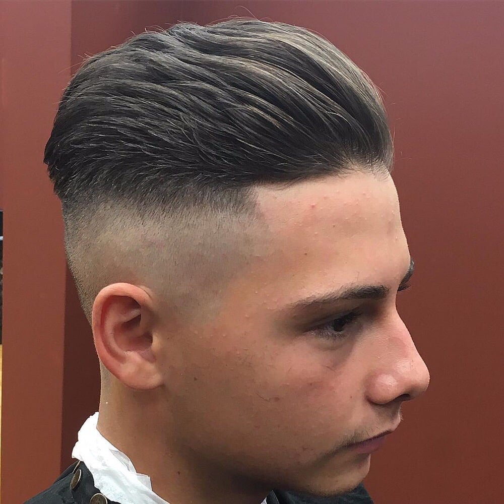 High Fade with Slick Back
