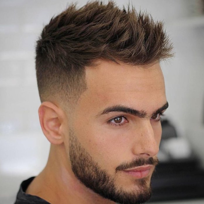 High Temple Fade with Spiky Textured Hair