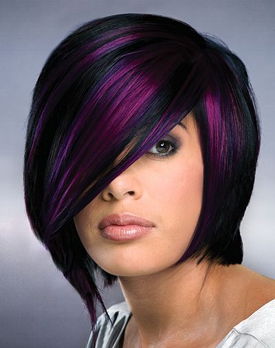 colorful bob hairstyle