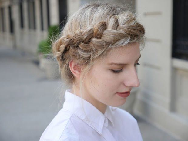 crown braid with rope twist