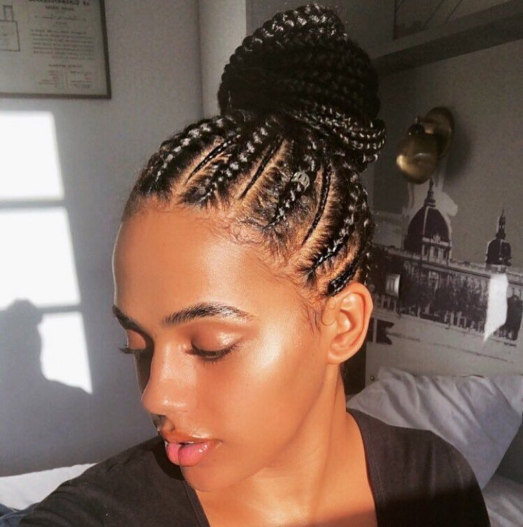 Cornrow Updo Coiffures