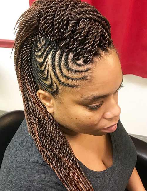 Прически ирокеза Cornrows